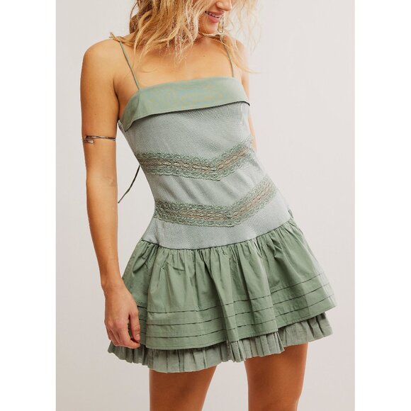 FREE PEOPLE Bliss Beauty Mini Dress / Lily Pad - Picture 5 of 7
